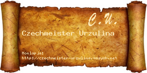 Czechmeister Urzulina névjegykártya